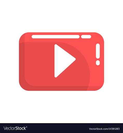 Red Video Play Button Internet Or Youtube Button Vector Image