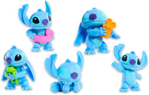 Disney Stitch 5 Piece Collectible Figure Set Stitch Figures