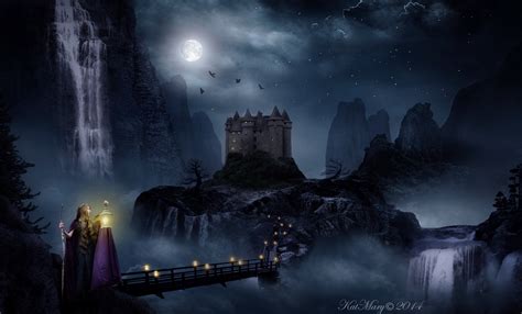 Castle In The Moonlight By Katmary