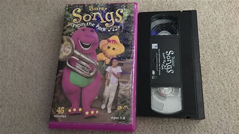 Opening And Closing To Barney Songs From The Park Vhs Youtube