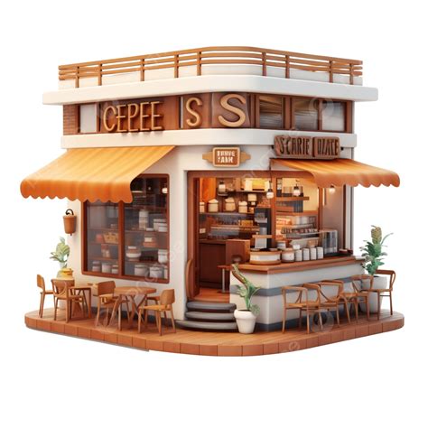 Coffee Shop 3d Coffee Pack Drink Bar Png Transparent Image And