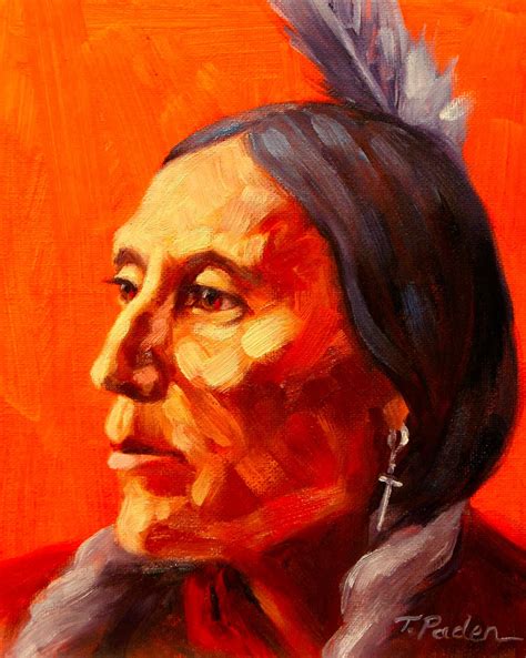 Paintings By Theresa Paden Native American Study 3 Western Art By