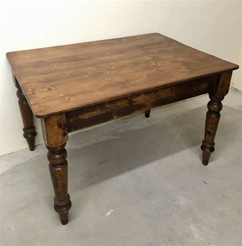 Antique Victorian Pine Farmhouse Dining Table 486572