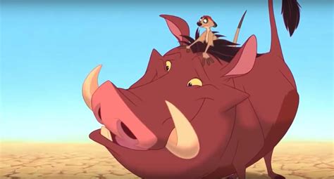 The Lion King Reveals Seth Rogens Pumbaa Poster