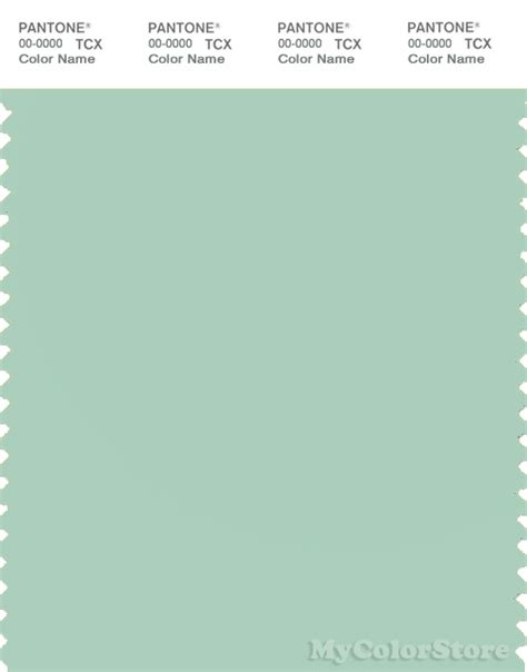 Pantone Smart Tcx Color Swatch Card Mist Green Polycolors