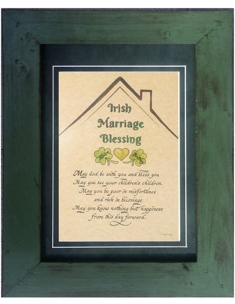 Irish Blessing Wedding Marriage Prayer For Bride And Groom Etsy