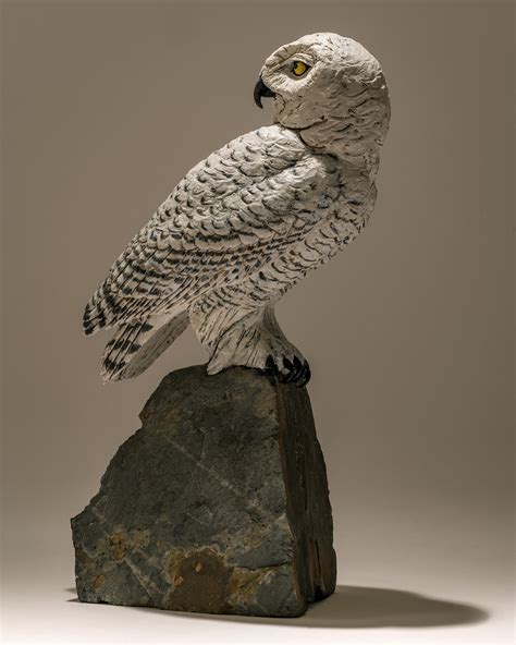 Snowy Owl Sculpture Nick Mackman Animal Sculpture