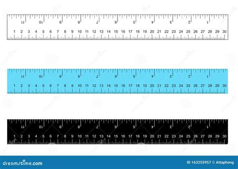 Rulers Inch And Metric Scale For A Ruler In Inches And Centimeters