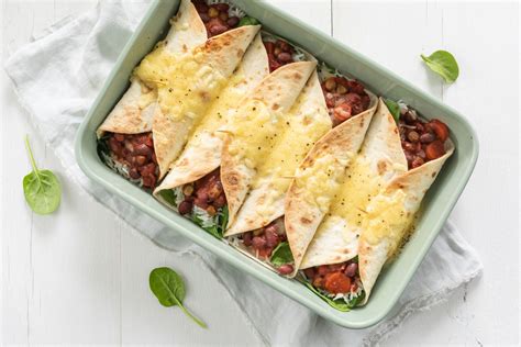 Wraps uit de oven met rijst