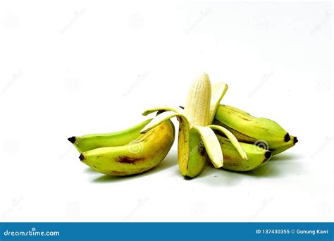 Banana Cluster Isolated Image Stock Image Image Of Diet Nutrition