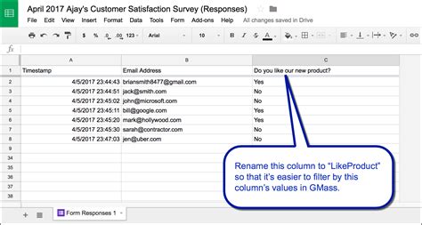 Use Google Forms and GMass to send surveys and follow-up emails that