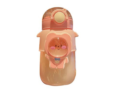 water bottle，plastic travel tea juice milk portable cute shaker drink bottle t pink catch