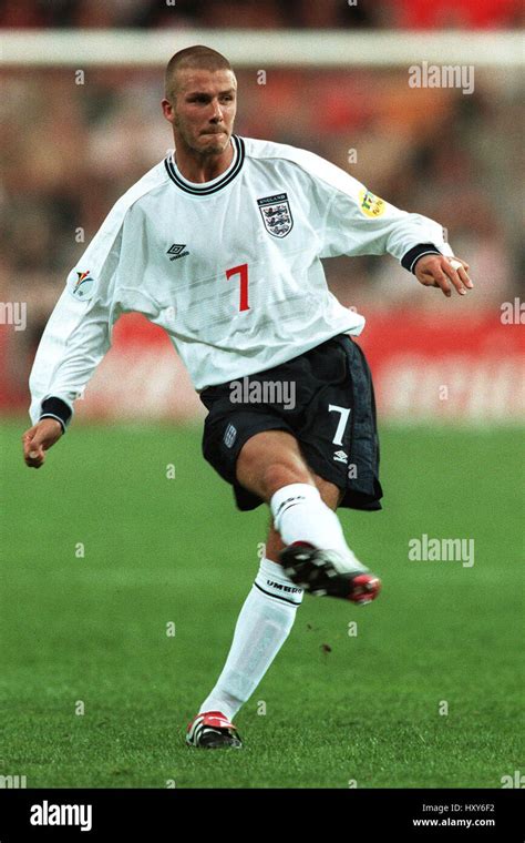 David Beckham England And Manchester United Fc 12 June 2000 Stock Photo