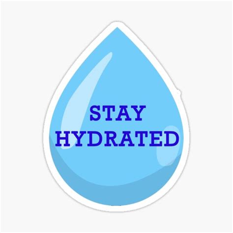 Stay Hydrated Logo Sticker Sticker By Crea Shan Redbubble