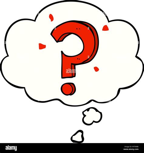 Cartoon Question Mark With Thought Bubble Stock Vector Image And Art Alamy