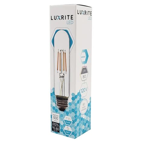 Luxrite 60 Watt Eq T10 Warm White Medium Base E 26 Dimmable Led Light