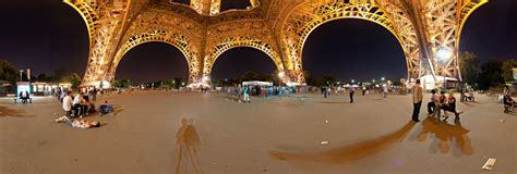 Eiffel Tower At Night 360 Panorama 360cities
