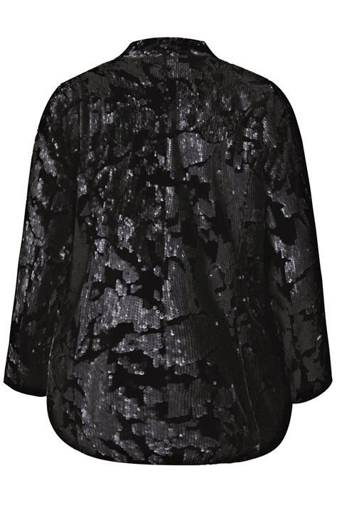 Black Velvet And Sequin Embellished Fully Lined Jacket Plus Size 16 To 32