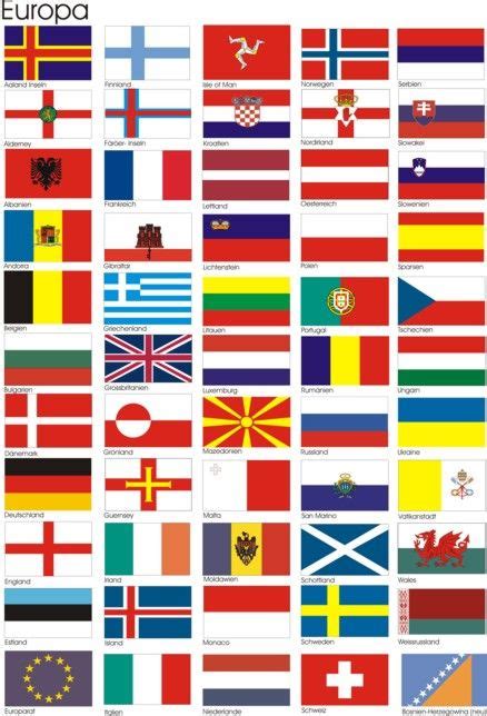 Hier findest du druckvorlagen für landkarten aller art: europäische Flaggen von Fahnen-Fischer | Europa flagge ...