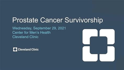 Prostate Cancer Survivorship Virtual Event Youtube
