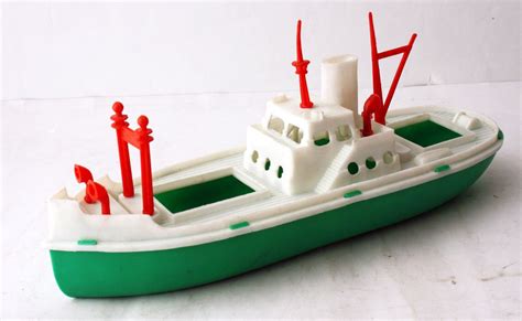 Greek Vtg Apergis 70s Plastic 13 Mario Boat Ship Water Toy Floats