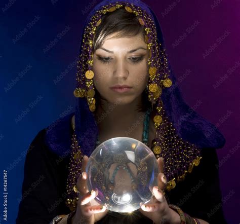 Fortune Teller With Crystal Ball Stock Photo Adobe Stock