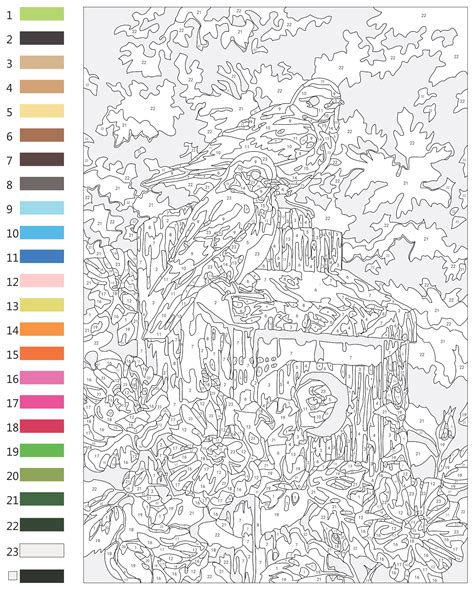 10 Best Paint By Number Printable Templates Abstract Coloring Pages Color By