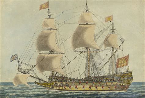 The Sovereign Of The Seas Built 1637 From An Original Picture By