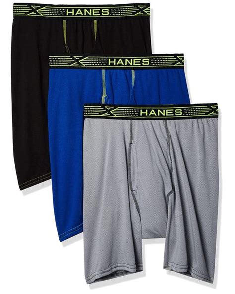 Hanes Sport X Temp Breathable Mesh Long Leg Boxer Brief Pack In Black For Men Lyst
