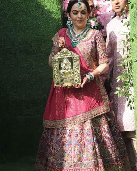 Heres A Look At Nita Ambanis Royal Outfits From Akash Ambani And
