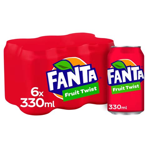 Fanta Fruit Twist 6 X 330ml Orange And Fruit Flavoured Iceland Foods