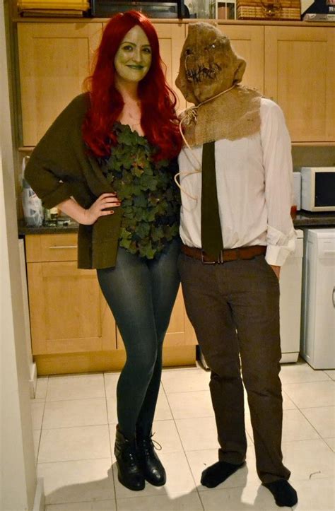 Poison Ivy And The Scarecrow Homemade Halloween Couples Costumes