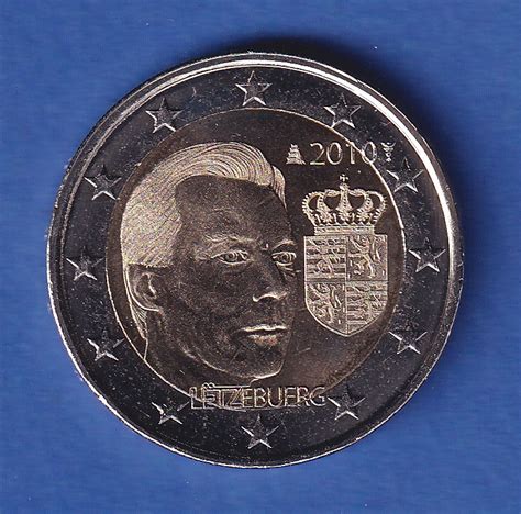 Luxemburg 2010 2 Euro Sondermünze Großherzog Henri Bankfr Unzirk
