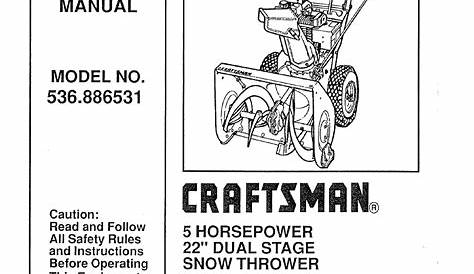 Sears Craftsman 536.886531 User Manual | 44 pages