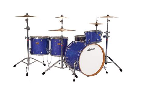 Ludwig 26 Centennial Zep 4 Piece Shell Pack Blue Sparkle Drum Central