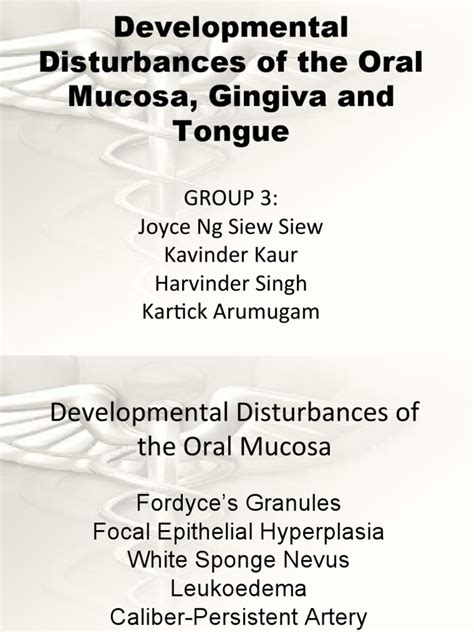 Developmental Disturbances Of The Oral Mucosa Gingiva And Tongue Pdf