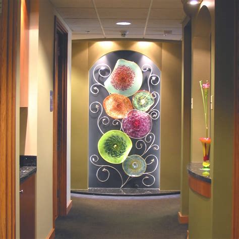 Hang artwork at eye level. 25 Inspirations of Blown Glass Wall Art