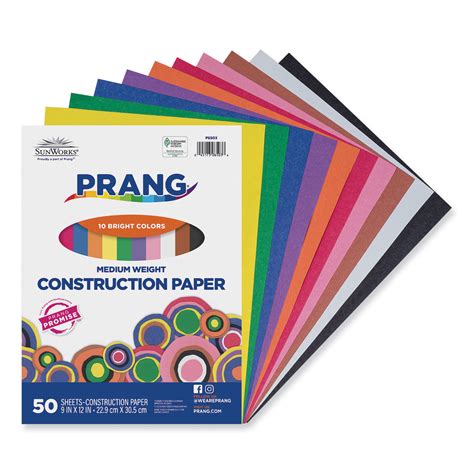 Sunworks Construction Paper 50 Lb Text Weight 9 X 12 Assorted 50