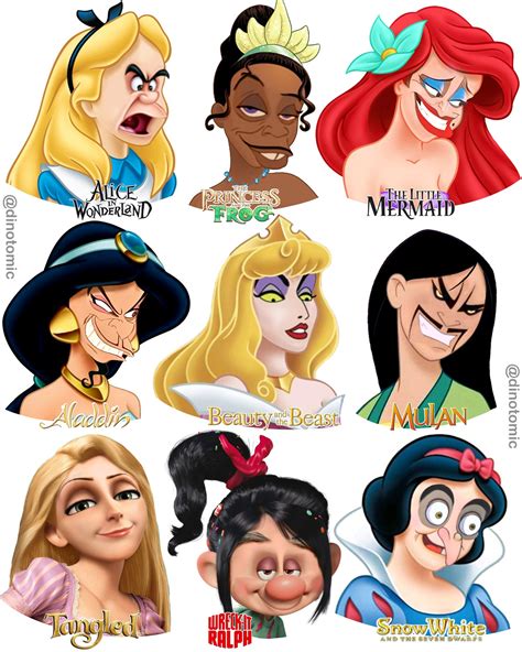 254 Disney Princess Villain Swap Dinotomic