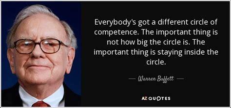 The simplest way is just to invest in index funds that follow the market. Warren Buffett quote: Everybody's got a different circle ...