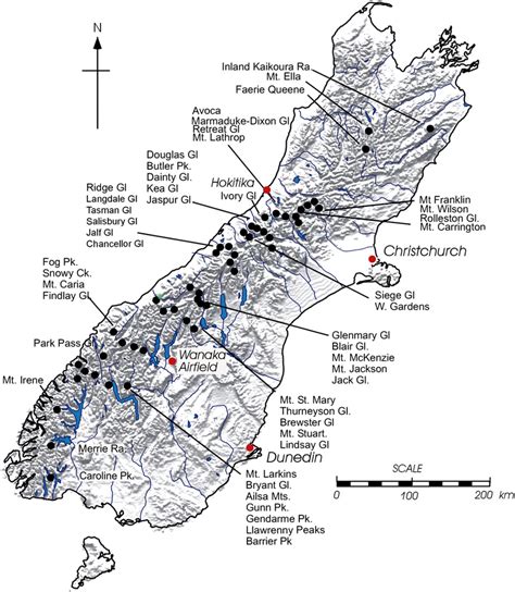 Glacier New Zealand Map Hot Sex Picture