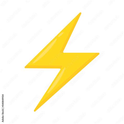 Lightning Sign Emoji Icon Illustration Storm Vector Symbol Emoticon