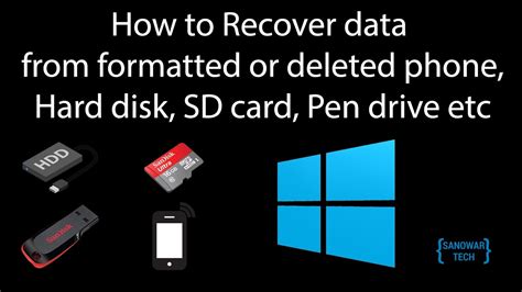 How To Recover Data From Formatted Or Deleted Hard Drive Pen Drive