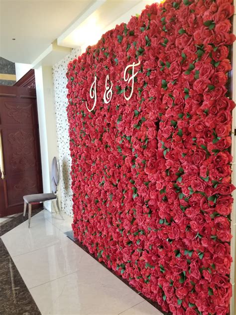 Red Rose Flower Wall Events 365 Party Decor Rental