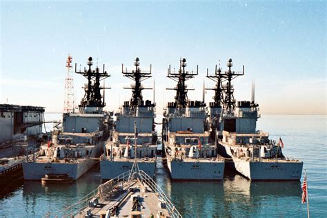 4 Spruance Class Destroyers San Diego 1980 Us Navy Ships Navy