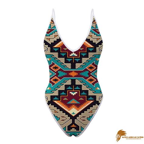 swinat004 native american culture design women s one piece high cut swimsuit