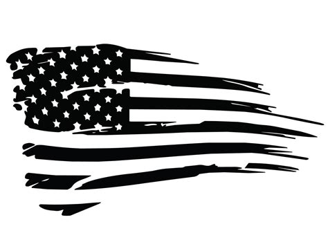Matte Black American Flag Vinyl Decal Etsy