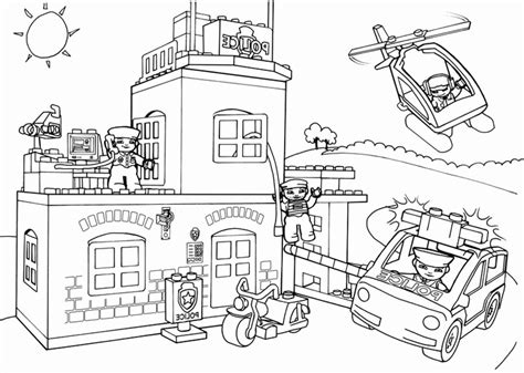 Jet lego plane coloring page. Police Station Coloring Pages at GetColorings.com | Free ...