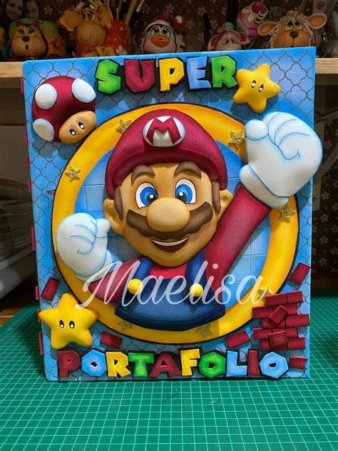 Portafolio De Mario Bros Binder Decoration Super Mario Party Diy Book