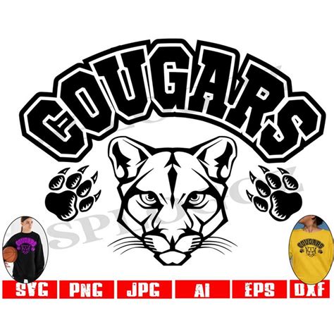 Cougars Svg Cougar Svg Cougar Mascot SVG Cougar Logo Svg Inspire